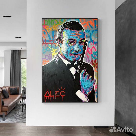 Яркая картина маслом в интерьер