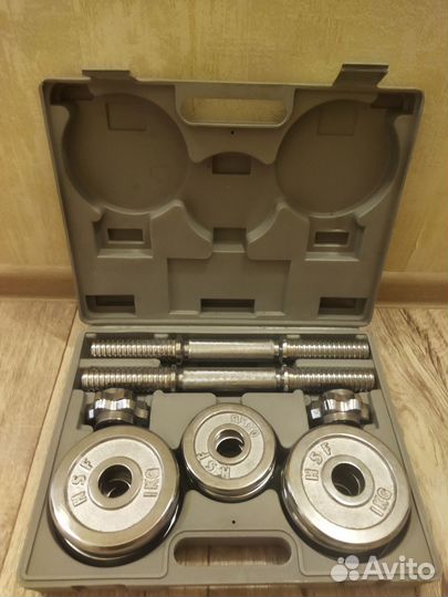 Набор гантелей наборных 2шт 15 кг металл