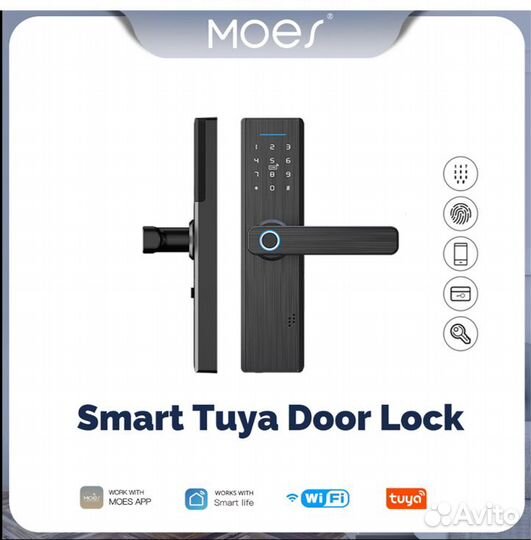 Замок дверной биометрический (электронный) с разбл