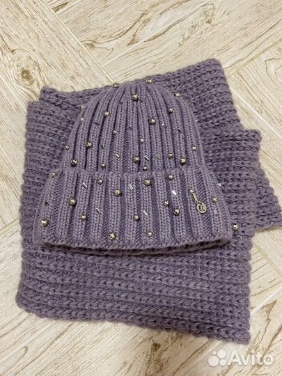 Набор шапка и шарф восьмерка