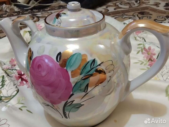 Чайник ссср.Большой 4,5л.Дулево.Идеальный