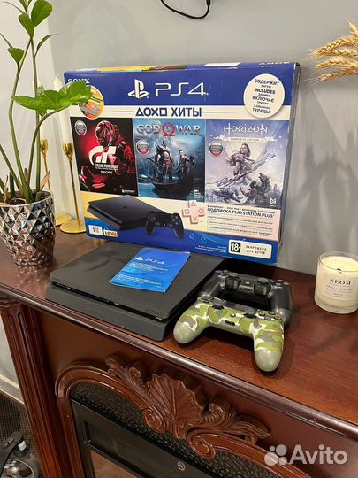 Ps4 slim 1 tb + 400 игр