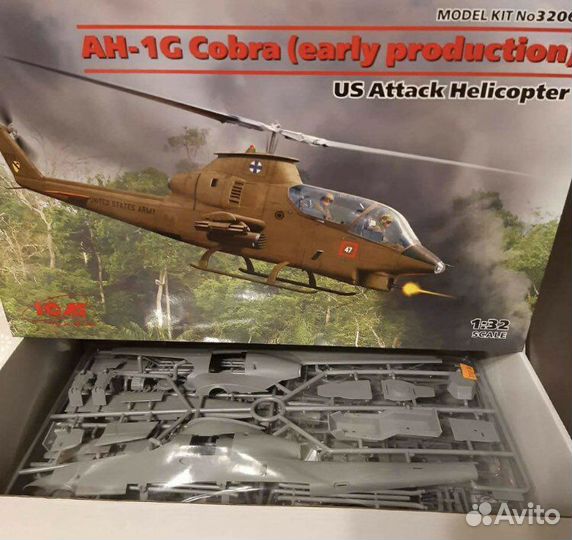 32060 ICM 1/32 вертолет AH-1G Cobra (ранний)