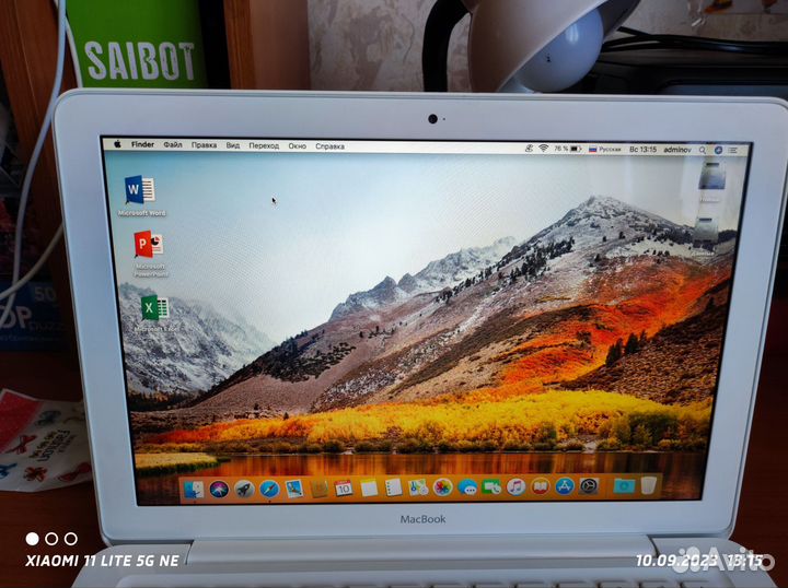 Отличный белый Apple MacBook А1342 с SSD 240gb