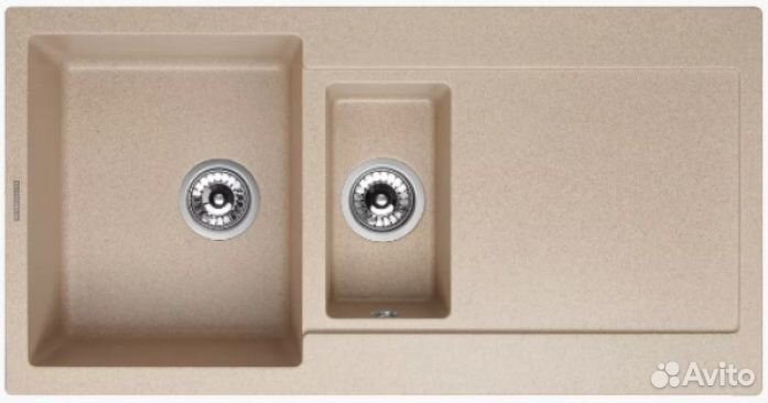 Кухонная мойка Kuppersberg modena 1,5B2D beige