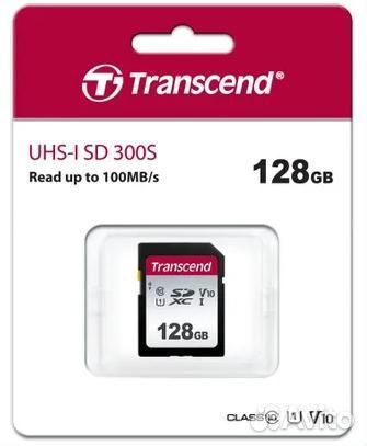 Sdxc UHS-I U1 Transcend 128 гб, 100 мб/с, Class 10