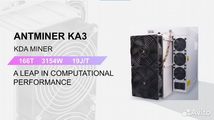 Asic Antminer Bitmain KA3 166th