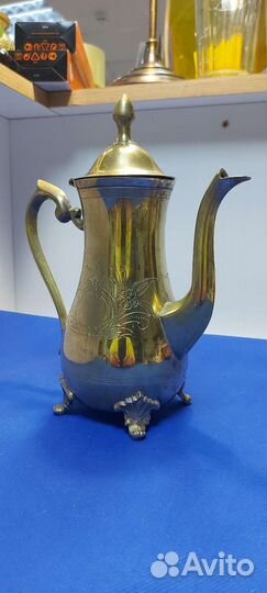 Антикварный кофейник E.P.N.S. бронза