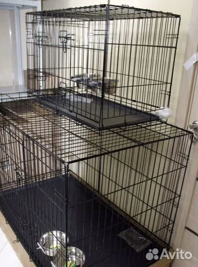 Клетка для собак, Пластиковый поддон, Гарантия