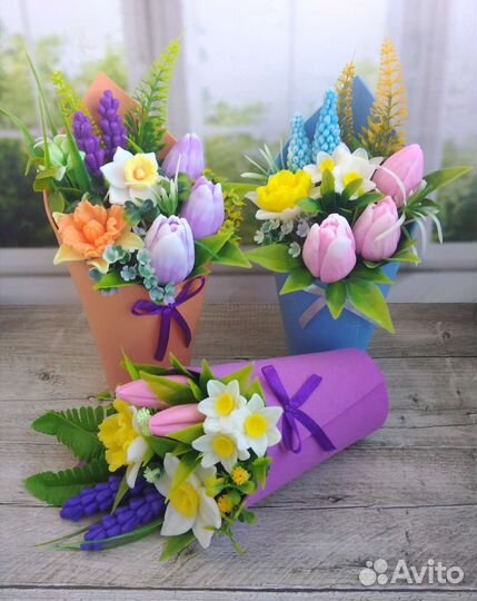 Букет из мыла ручной работы