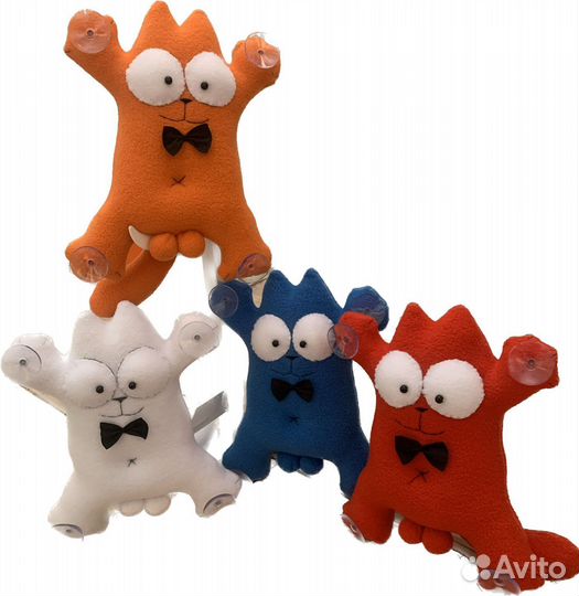 Авто Кот, игрушка с присосками для крепления на ст