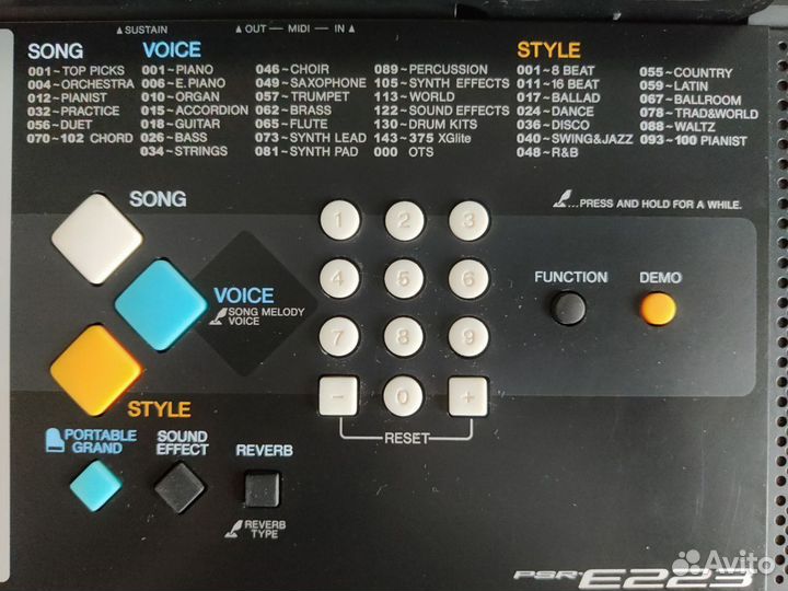 Синтезатор yamaha psr e223 c подставкой