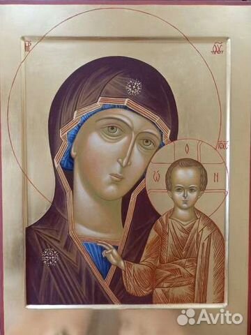 Икона рукописная Богородица Казанская