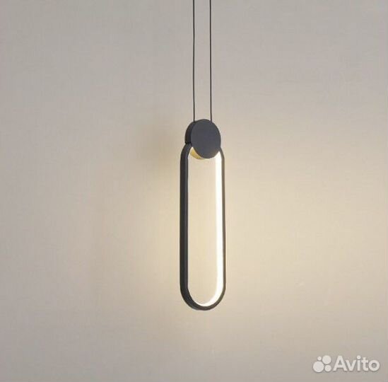 Светильник подвесной 8792 черный D380*100/LED