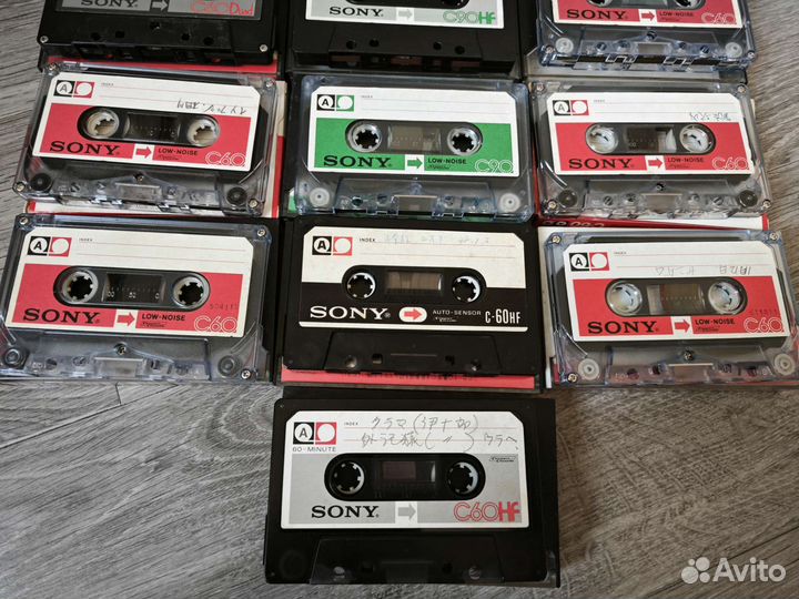 Кассеты Sony древние (Normal) б/у 10шт