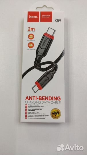Кабель Hoco X59 USB-C to USB-C 2М 60W