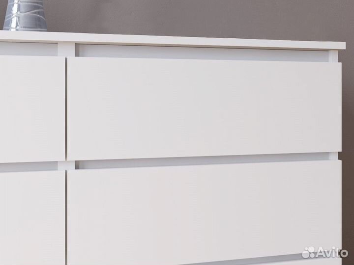 Белый комод как Икеа Мальм (IKEA Malm) 6 ящиков