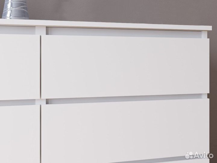 Белый комод как Икеа Мальм (IKEA Malm) 6 ящиков