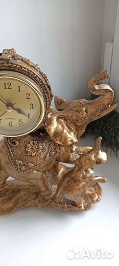Настольные часы статуэтка слоны