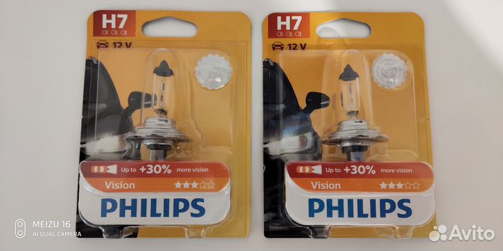 Philips Лампа H7 Vision +30 12V 55W PX26d