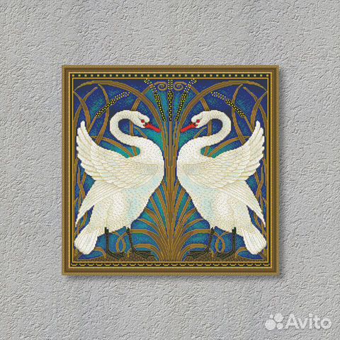 Схема для вышивки крестиком Лебеди в.pdf и Saga