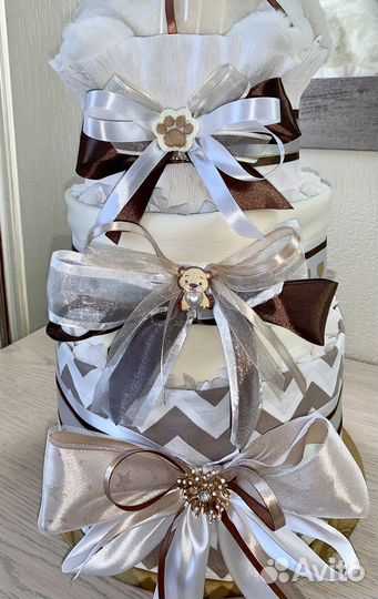 Торт из памперсов подарок на выписку