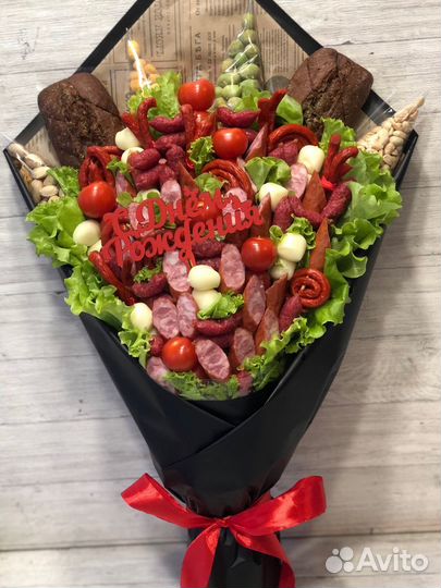 Съедобные букеты мясной букет подарок для мужчин
