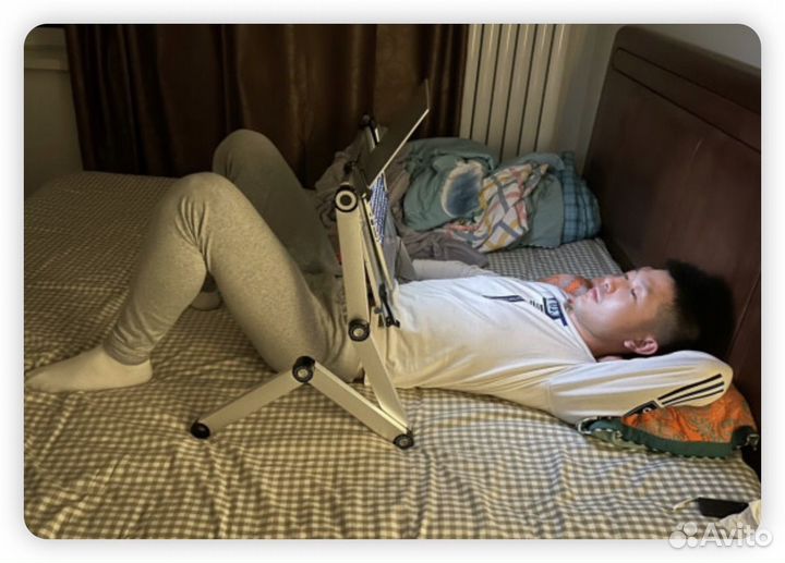 Столик трансформер подставка для ноутбука/серебро