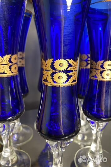 Бокалы, фужеры кобальт