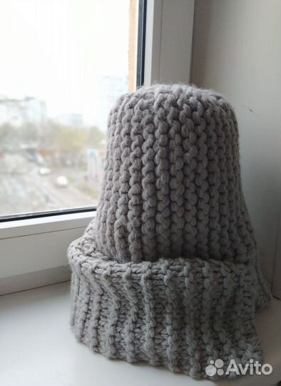 Комплект шапка и шарф женские