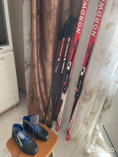 Лыжи беговые 170 и ботинки р37