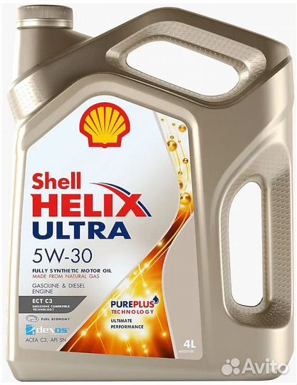 Масло shell helix Ultra 5W30 ECT C3 4л синтетика