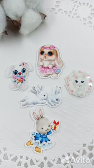 Кабошоны для рукоделия, серединки для бантиков