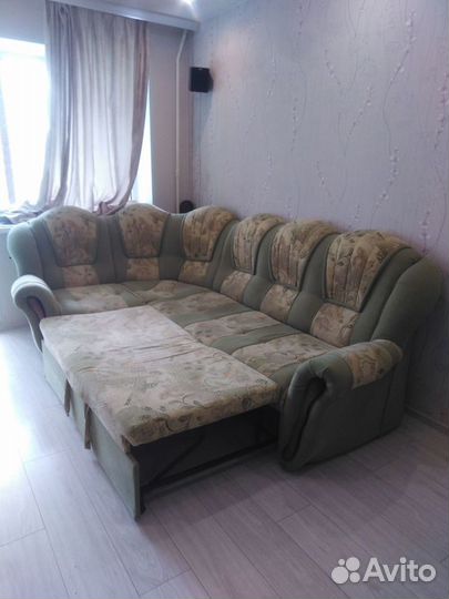 Большой угловой диван с креслом модульный бу