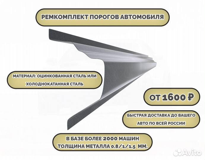 Ремкомплект порогов на машину