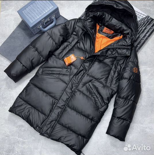 Мужская зимняя куртка hermes (premium)