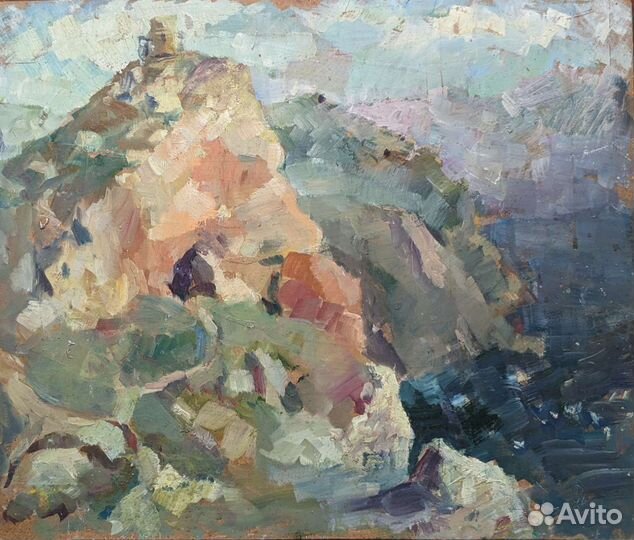 Картина маслом горный пейзаж