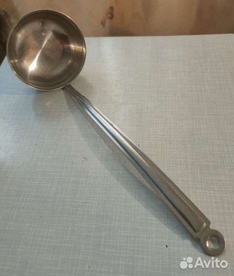 Столовые, чайные ложки, новые, половник - нерж