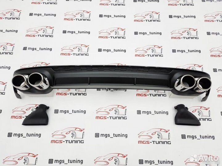 Диффузор с насадками (Сталь) на A6 С8 18+ стиль S6