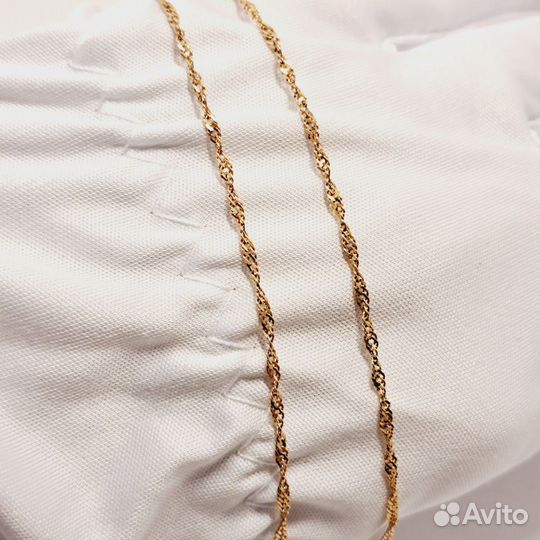 Золотая цепь 375 проба плетение Сингапур 41см