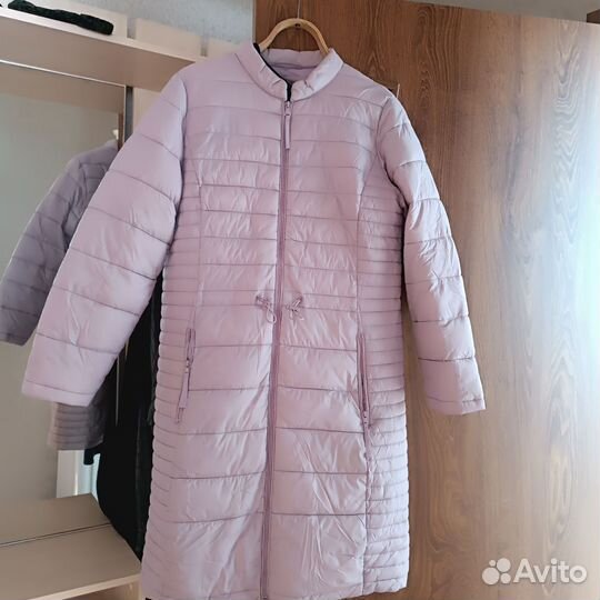 Стеганое пальто демисезонное
