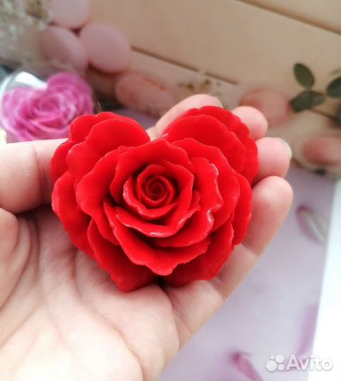 Мыло ручной работы роза и пион Мон Амур