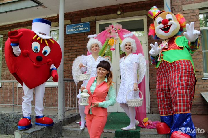 Ангелы на Выписку из роддома, автоукрашения