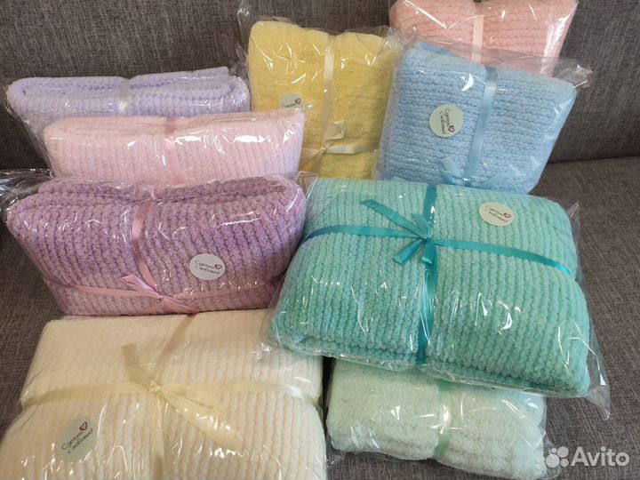 Плед детский вязаный ручная работа