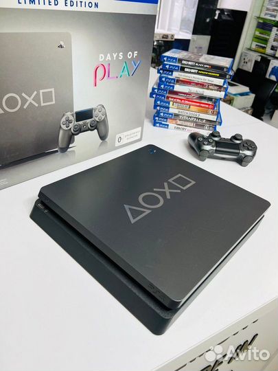 PS4 Slim 1TB Days of Play Limited Edition 400 Игр