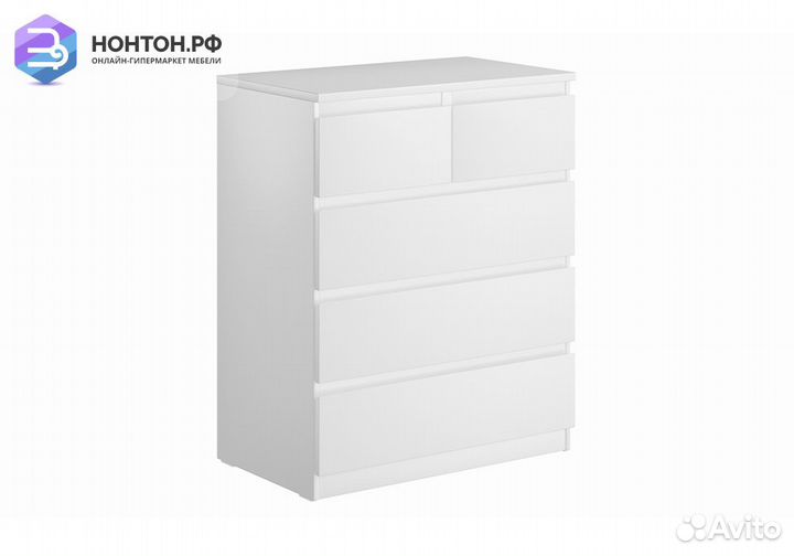 Комод Мальта 5 ящиков белый