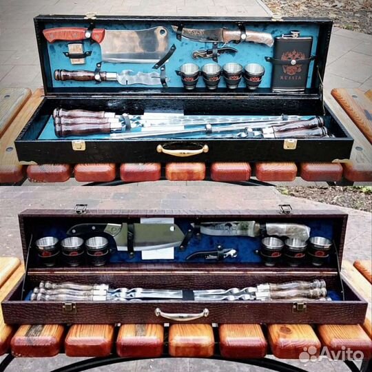 Шампура набор подарочный в кейсах