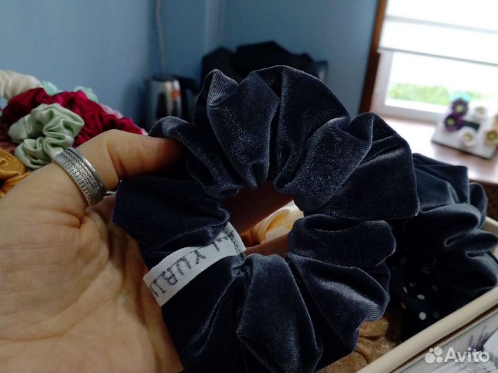 Резинки для волос бархат, атлас, хлопок