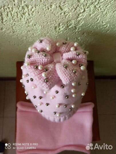 Комплект шапка, шарф рр 46-48