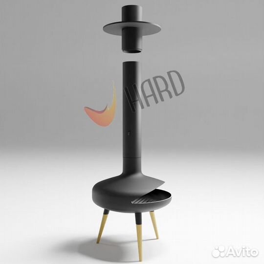 Современный открытый камин